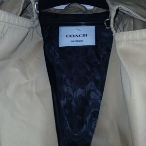 Coach Tan Trench Coat with Dark Lining